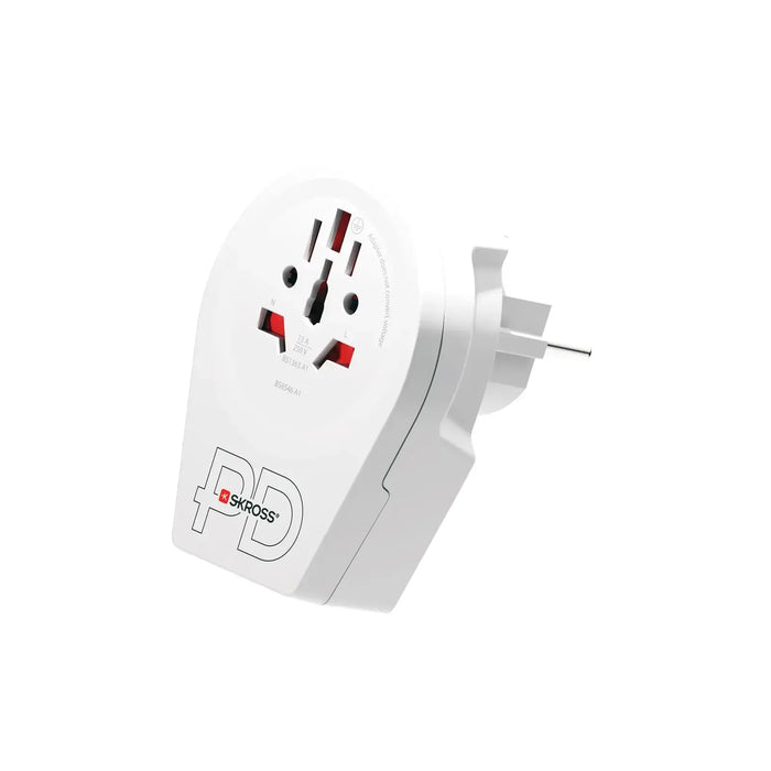 Adapter SKROSS World to Europe 1500295E, USB, White