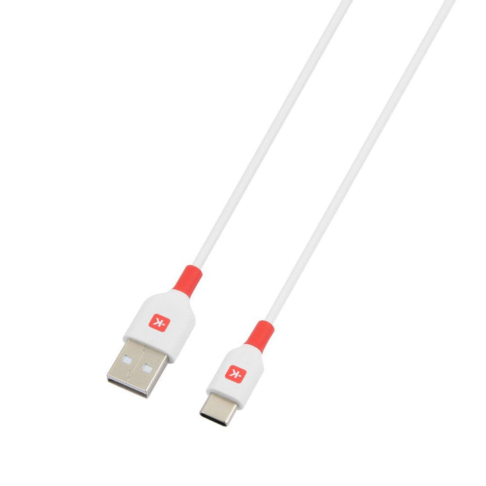 Cable Skross, USB-C - USB-A 2.0 male, 1.2m, White