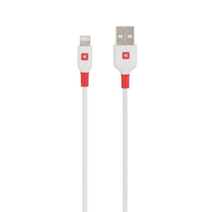 Cable Skross, Lightning - USB-A 2.0 male, 2.0 m, White