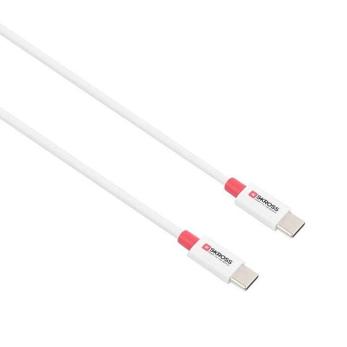 Cable Skross, USB-C - USB-C 2.0 male, 0.15 m, White