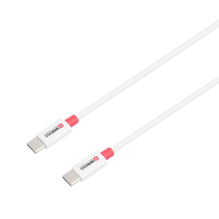 Cable Skross, USB-C - USB-C 2.0 male, 0.15 m, White