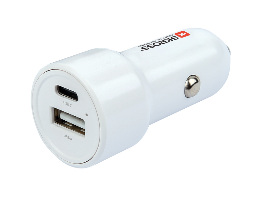 SKROSS car charger, USB-A, USB-C, PD, 65W