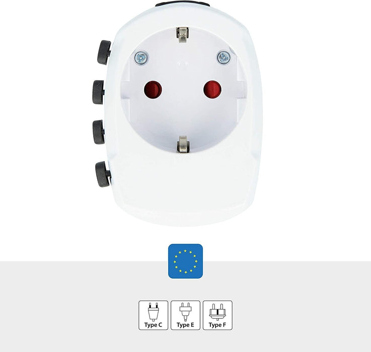 Adapter SKROSS PRO Earthed 1103145, World, White