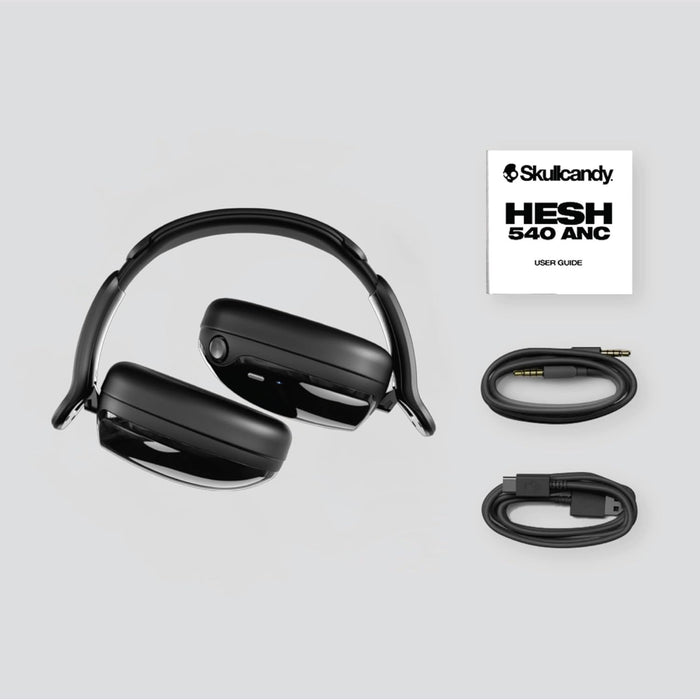 Skullcandy Hesh 540 Bluetooth Wireless Over-ear Headphones, BT 5.3, ANC 4, Black EU (S6HAW-T740)