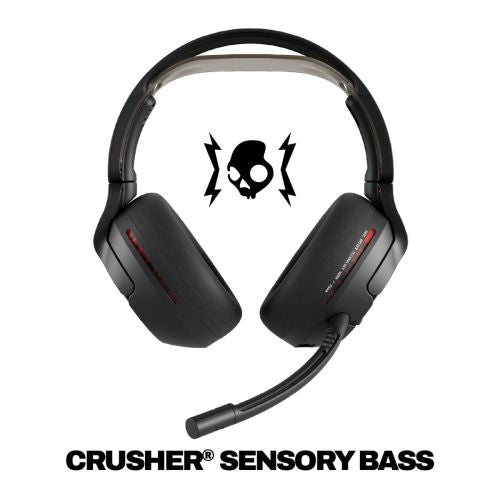 Skullcandy Crusher PLYR 720 Bluetooth Wireless Over-ear Headphones with Mic, BT 5.3, for PS5, Nintendo Switch, Black EU (S6PCW-T963)
