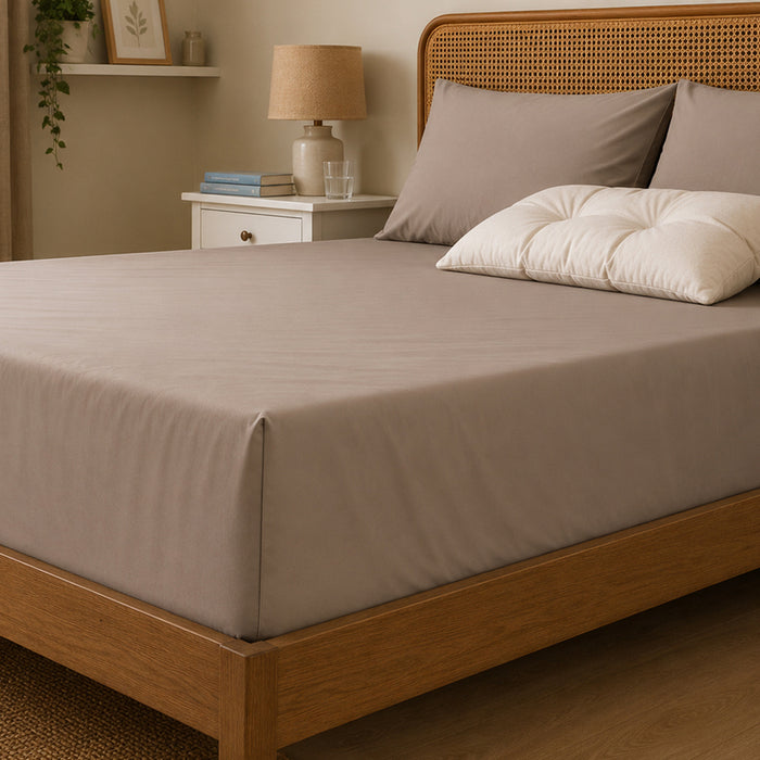 SLEEPFORIA FITTED SHEET FOR MATTRESS 160X200 CM BEIGE