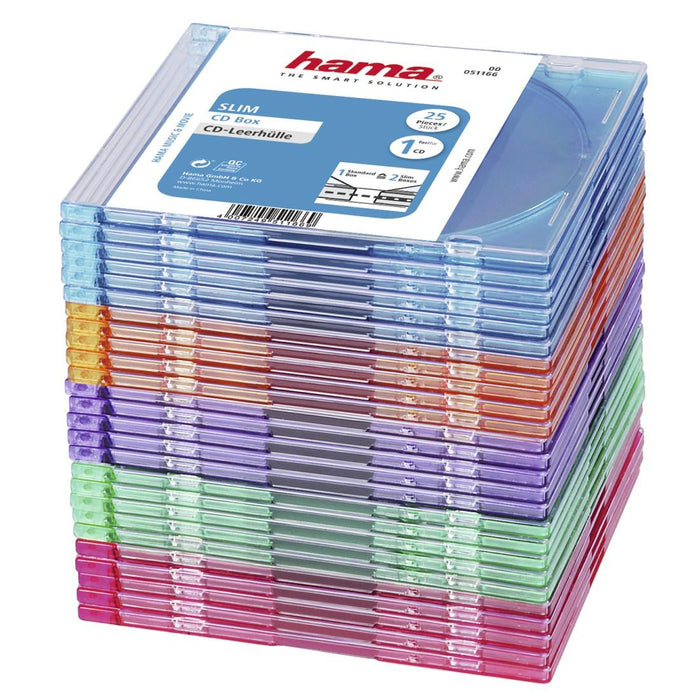 Slim CD cases for Hama discs pack of 25 51166 - Класьори за CD DVD<<<Офис продукти<<<ValiAPI