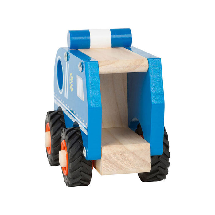 CHILDREN'S TOY SMALL FOOT POLICE CAR WOODEN