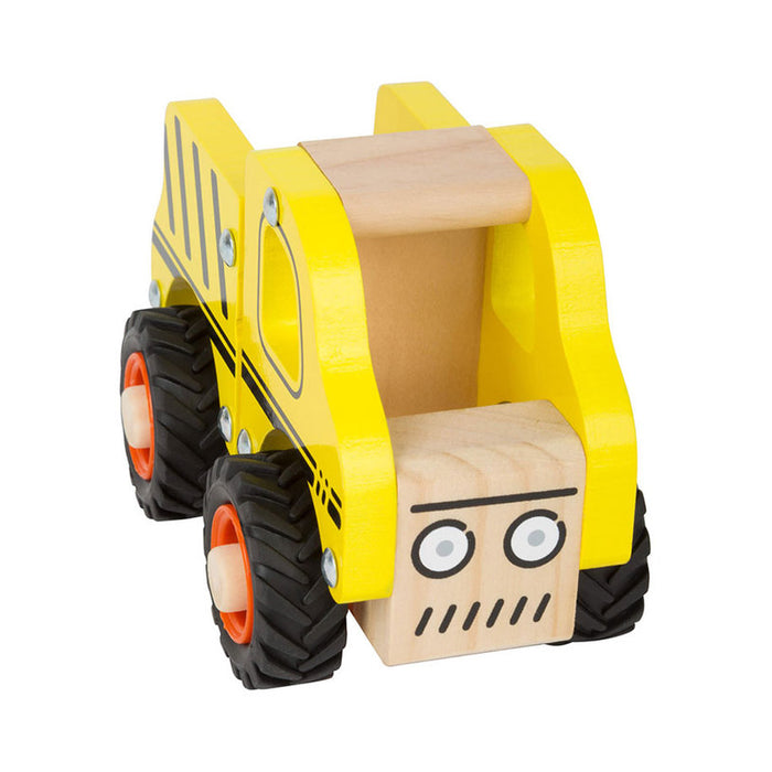 CHILDREN'S TOY SMALL FOOT TRUCK WOODEN YELLOW