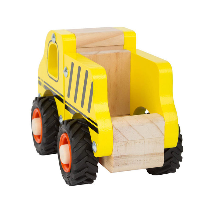 CHILDREN'S TOY SMALL FOOT TRUCK WOODEN YELLOW