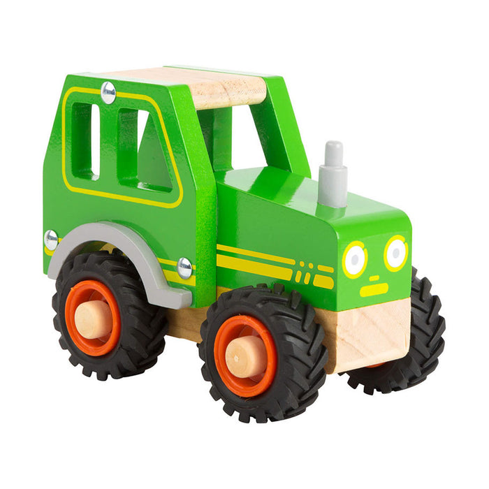 CHILDREN'S TOY SMALL FOOT TRACTOR WOODEN GREEN