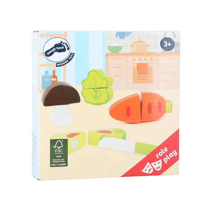 ROLE PLAY TOY SMALL FOOT SET VEGETABLES-WOODEN