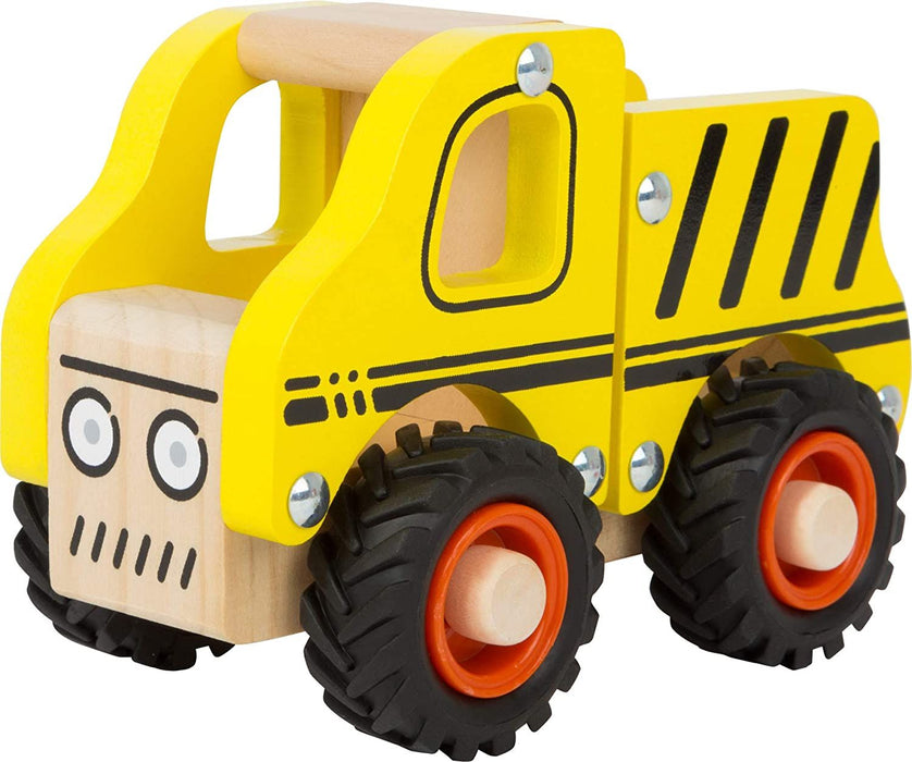 CHILDREN'S TOY SMALL FOOT TRUCK WOODEN YELLOW