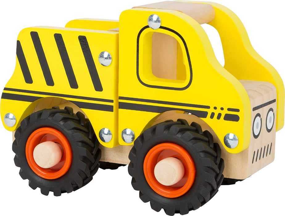 CHILDREN'S TOY SMALL FOOT TRUCK WOODEN YELLOW