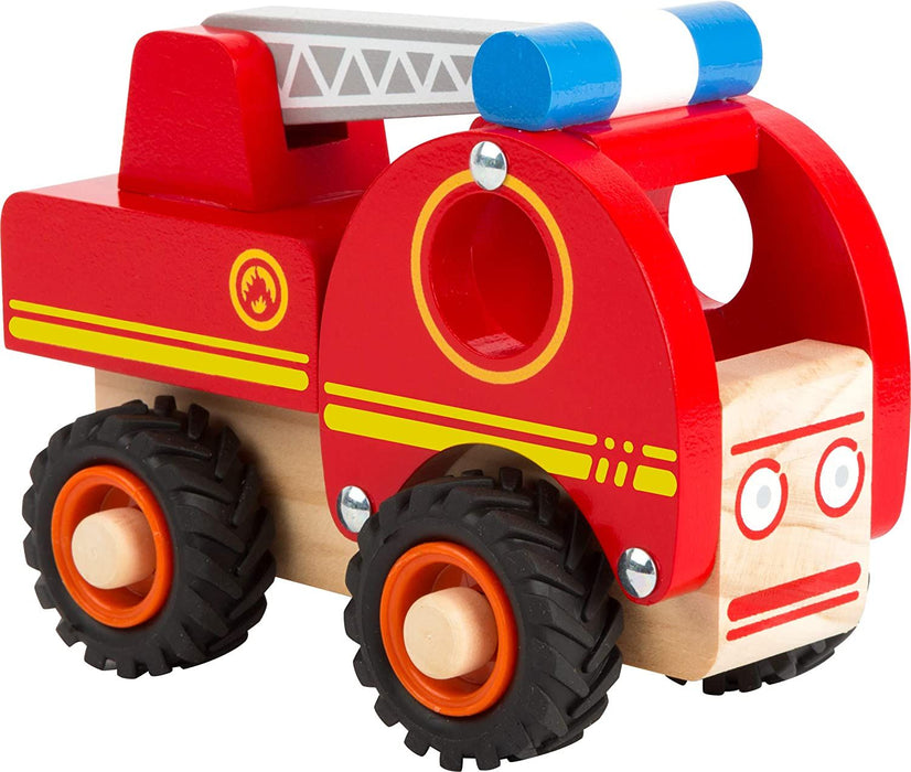 CHILDREN'S TOY SMALL FOOT WOODEN FIRE TRUCK