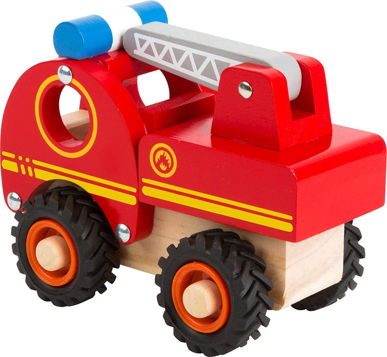 CHILDREN'S TOY SMALL FOOT WOODEN FIRE TRUCK