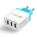 Smart adapter Qualcomm 3.0 Quick Charge with three ports 3A 2.1A - Light blue - Adapters
