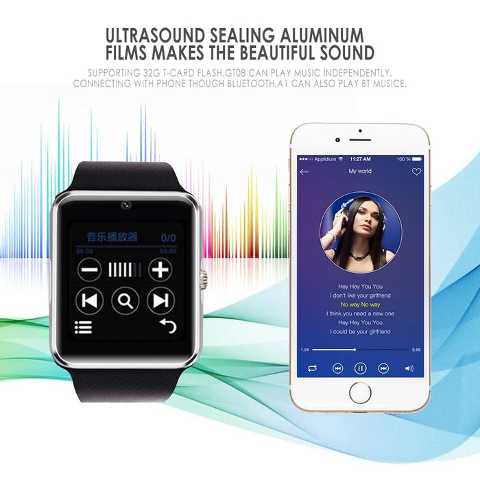 Smart watch GT08 SIM card, Bluetooth