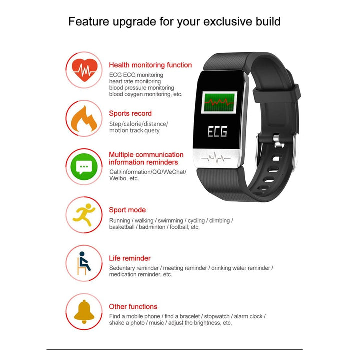 Smart bracelet Vektros VT03, measurement of temperature, ECG. blood oxygen