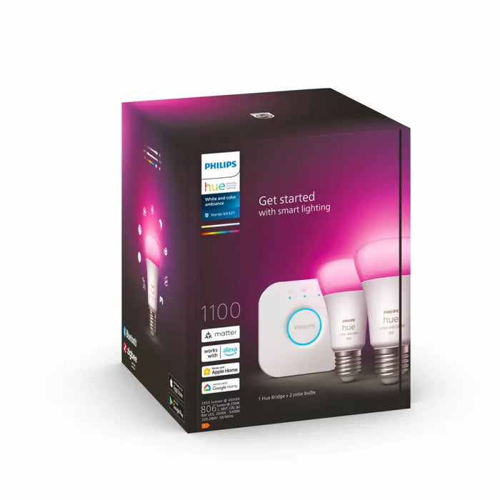 Smart Light bulb Philips Kit de inicio E27 9 W E27 LED 6500 K 806 lm - Сигурност Удома<<<Дом Градина<<<BigBuy&&&Смарт