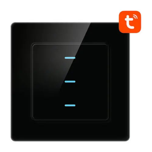 Smart Light Switch WiFi Avatto N-TS10-B3 3 Way TUYA (black) - Switches<<<Control devices<<<Smart Home<<<InnproXML