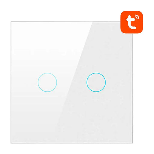 Smart Light Switch ZigBee Avatto LZTS02-EU-W2 2 Way No Neutral TUYA (white) - Switches<<<Control devices<<<Smart