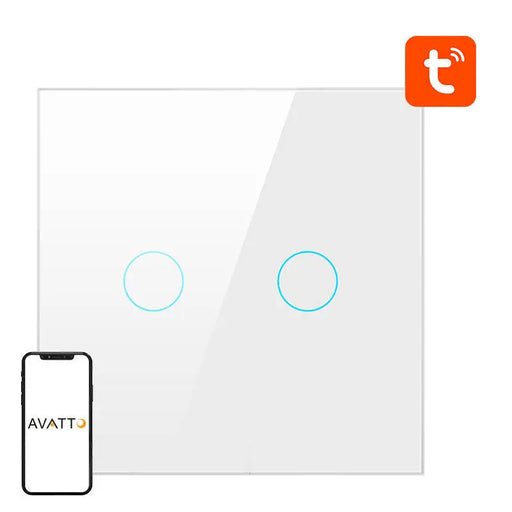 Smart Light Switch ZigBee Avatto ZTS02-EU-W2 2 Way TUYA (white) - Switches<<<Control devices<<<Smart Home<<<InnproXML