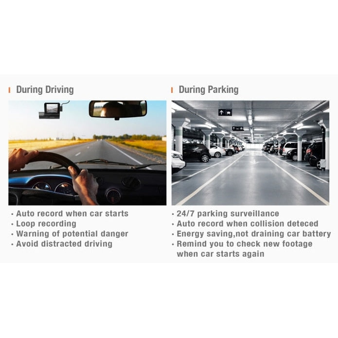 Smart recorders Xiaomi 70mai Pro WiFi GPS module voice commands and real-time monitoring - DVR Camcorders