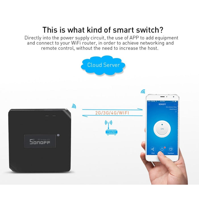 Smart RF Transmitter Sonoff Bridge of Wifi signal to 433Mhz