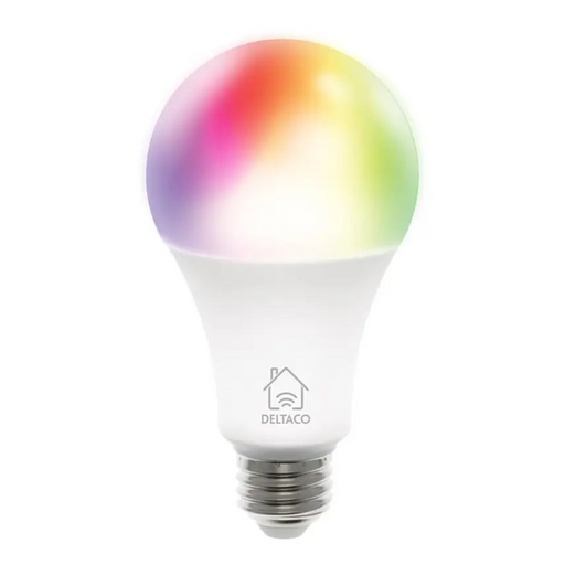 Smart RGB bulb DELTACO SH-LE27RGB E27 WiFI 2.4GHz 9W 810lm dimmable White - Крушки<<<Продукти за дома<<<ValiAPI&&&Умен