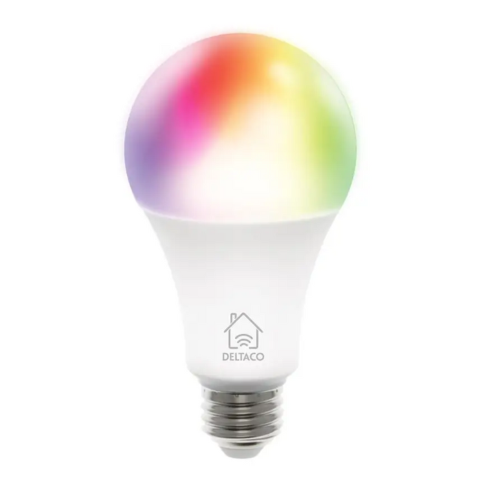 Smart RGB bulb DELTACO SH-LE27RGB E27 WiFI 2.4GHz 9W 810lm dimmable White - Крушки<<<Продукти за дома<<<ValiAPI&&&Умен
