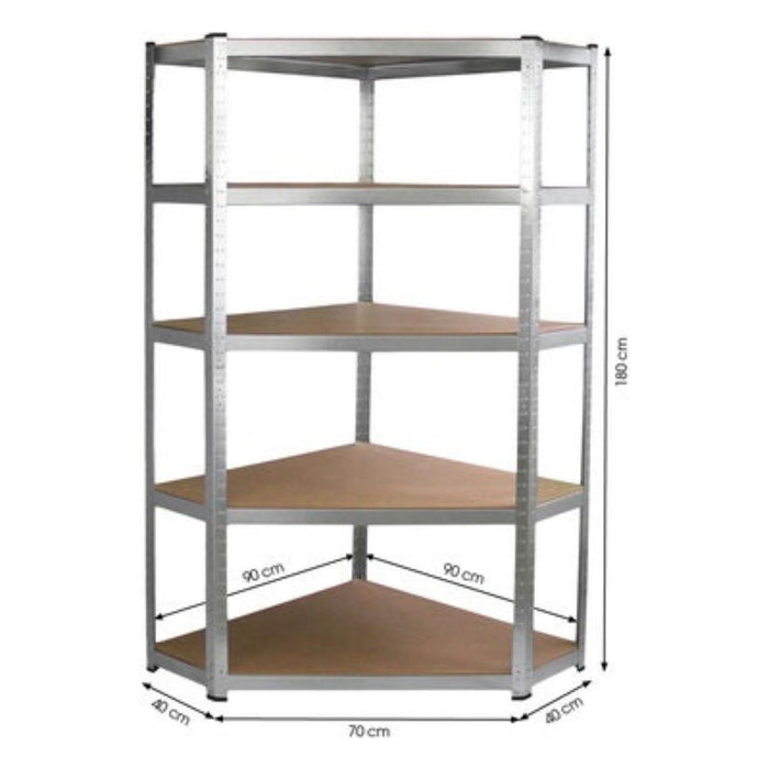 CORNER METAL RACK 180X90X40CM 5X175KG
