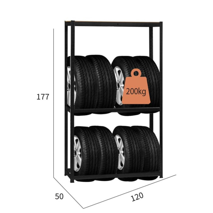 RACK FOR TIRES 177X120X50CM 3X200KG