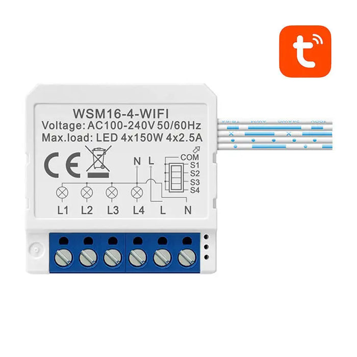 Smart Switch Module WiFi Avatto WSM16-W4 TUYA - Smart controllers<<<Control devices<<<Smart Home<<<InnproXML