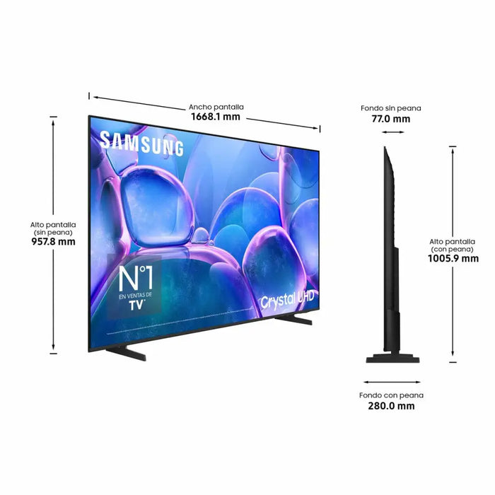 Smart TV Samsung TU75U7005FKX 75 75’’ 4K Ultra HD LED HDR - Електроника Телевизори<<<Компютри|