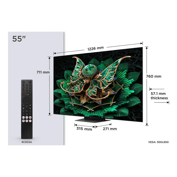 Smart TV TCL 55C7K 55’’ 4K Ultra HD HDR QD Mini LED - Електроника Телевизори<<<Компютри|