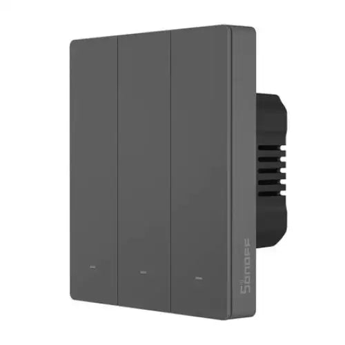 Smart WiFi wall switch SONOFF M5-3C-80 (3-channel for frame graphite) - Switches<<<Control devices<<<Smart