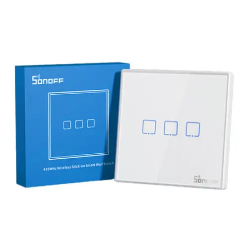Smart Wireless Wall Switch Sonoff T2EU3C-RF 433MHz (3-channel) - Switches<<<Control devices<<<Smart Home<<<InnproXML