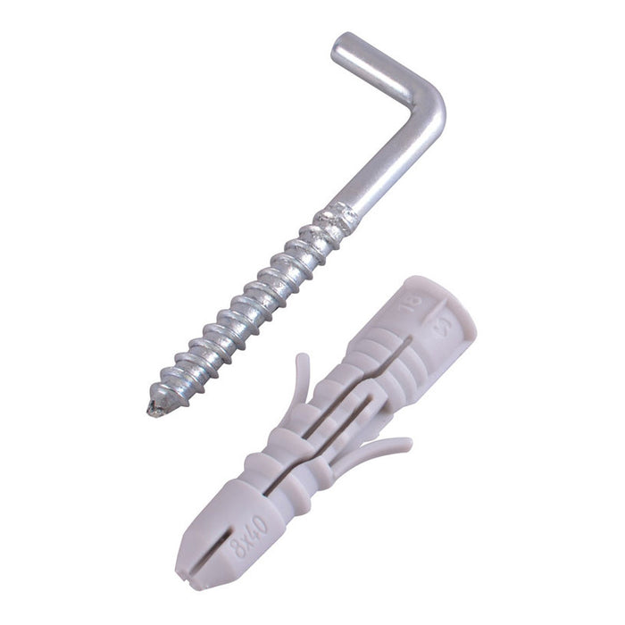UNIVERSAL DOWEL WITH L-HOOK F8X40MM 5 PCS SMART
