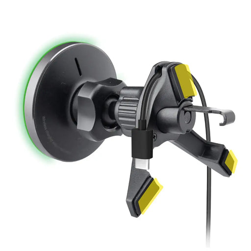 Smartphone holder with wireless charger SBS TESUPMAGWIR15W for air vent compatible with MagSafe - black - Cell phone