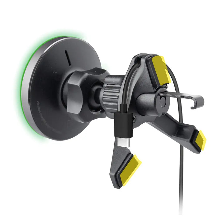 Smartphone holder with wireless charger SBS TESUPMAGWIR15W for air vent compatible with MagSafe - black - Cell phone