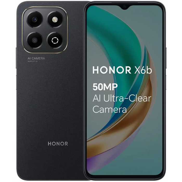 Smartphone Honor X6b 4/128GB Midnight Black - Смартфони<<<Телефони и таблети<<<TechMart&&&Електроника Телефони и