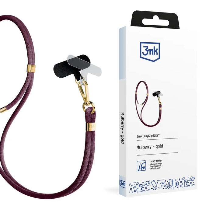 Smartphone lanyard 3mk EasyClip Elite - burgundy - *Kategoria tymczasowa<<<HurtelXML
