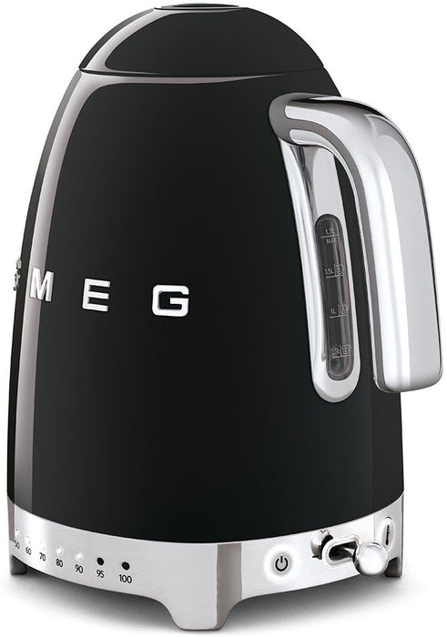 Electric kettle SMEG KLF04BLEU, 2400 W, 1.7 L, Black