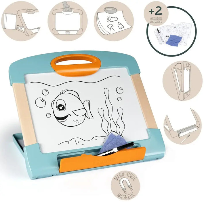 Magic Blackboard Smoby Magnetic modulo slate White Wood