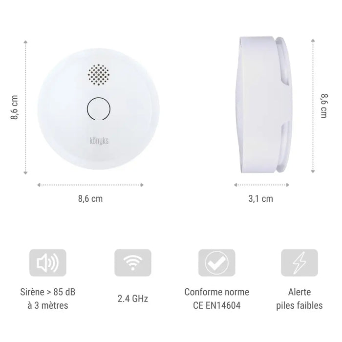 Smoke Detector Konyks FireSafe 2 Wireless - Сигурност Удома<<<Дом Градина<<<BigBuy&&&Системи за сигурност<<<Сигурност