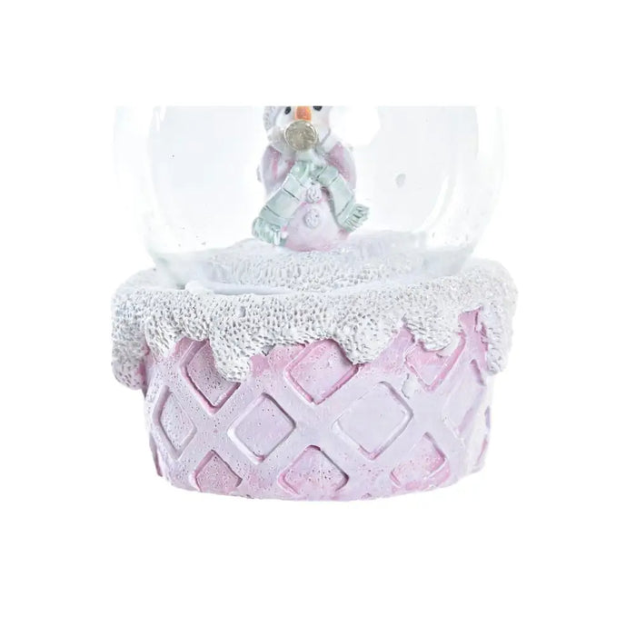 Snow Doll DKD Home Decor White Pink 7 x 7 x 9 cm (2 Units) - Декорация и Осветление<<<Дом Градина<<<BigBuy&&&Коледни