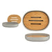 Soap dish Berilo Brown Grey Bamboo polypropylene 9,5 x 2,5 x 13 cm 13 x 2,5 x 9,5 cm (6 Units) - Баня<<<Дом