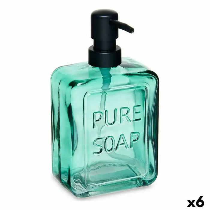 Soap Dispenser Berilo Pure Soap Green Crystal 570 ml 10 x 18 x 6 cm (6 Units) - Баня<<<Дом Градина<<<BigBuy&&&Аксесоари