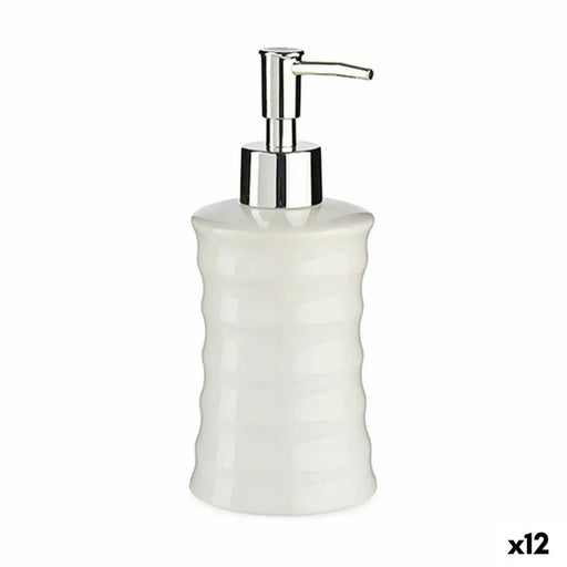 Soap Dispenser Berilo White Metal Ceramic Waves 260 ml (12 Units) - Баня<<<Дом Градина<<<BigBuy&&&Аксесоари и